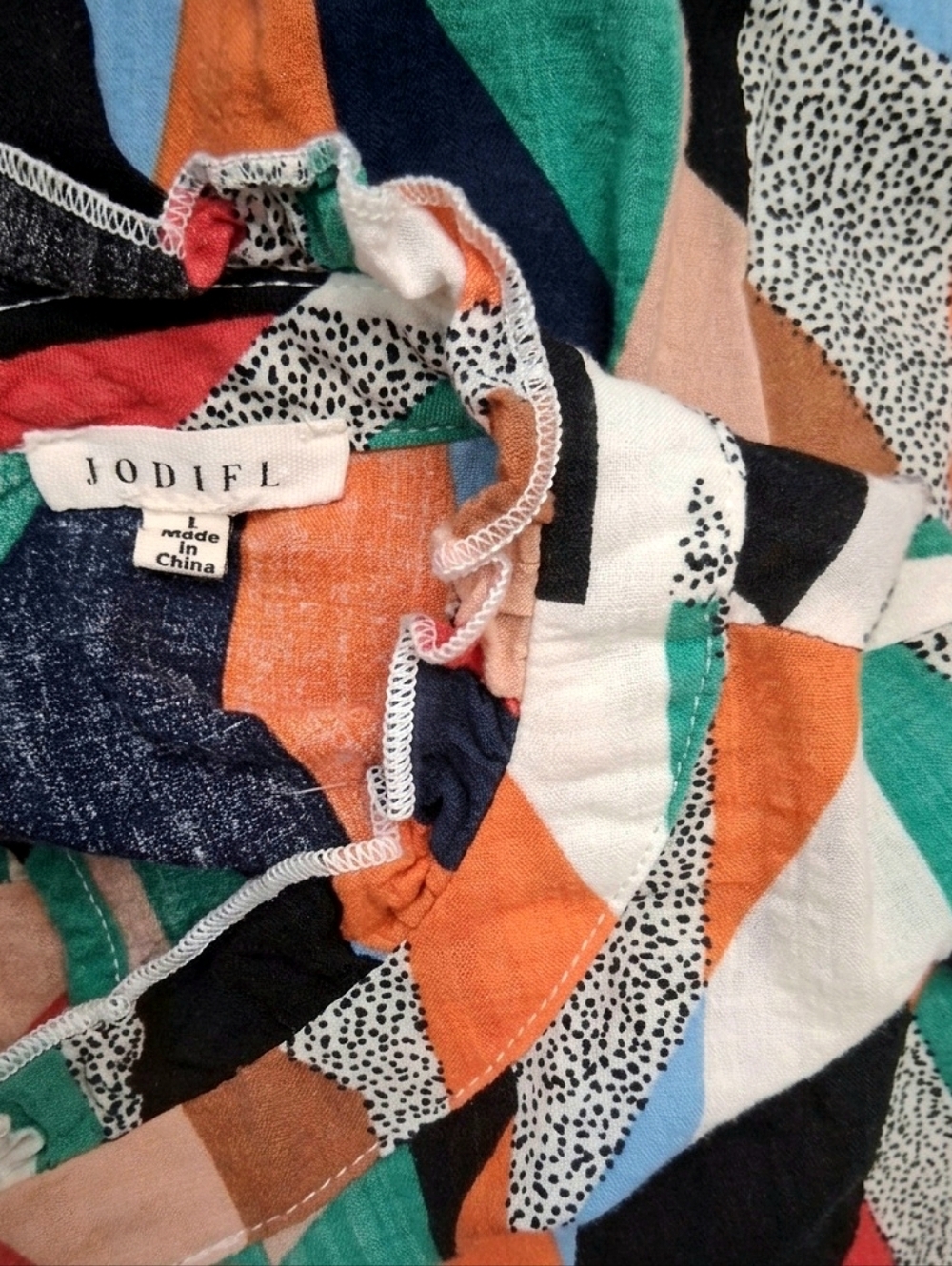Jodifl Multi-Colored Tiered Babydoll Top - Picture 4 of 4